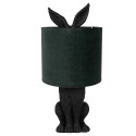 Clayre & Eef Lampe de table Lapin Ø 20x43 cm Noir Vert Plastique