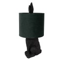 Clayre & Eef Lampe de table Lapin Ø 20x43 cm Noir Vert Plastique