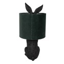 Clayre & Eef Lampe de table Lapin Ø 20x43 cm Noir Vert Plastique