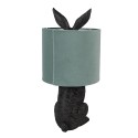 Clayre & Eef Table Lamp Rabbit Ø 20x43 cm Black Green Plastic