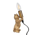 Clayre & Eef Table Lamp 9x9x18 cm Gold colored Plastic