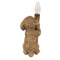 Clayre & Eef Table Lamp Dog 11x13x23 cm Gold colored Plastic