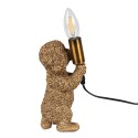 Clayre & Eef Table Lamp Dog 11x13x23 cm Gold colored Plastic