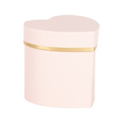 Clayre & Eef Geschenkdoos 10x10x10 cm Roze Karton Hartvormig