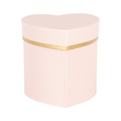 Clayre & Eef Geschenkdoos 10x10x10 cm Roze Karton Hartvormig