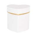 Clayre & Eef Gift box 10x10x10 cm White Cardboard Heart-Shaped