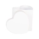 Clayre & Eef Gift box 10x10x10 cm White Cardboard Heart-Shaped