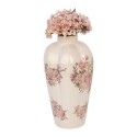 Clayre & Eef Vase Ø 21x34 cm Beige Keramik Blumen