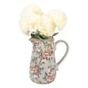 Clayre & Eef Brocca decorativa 16x12x18 cm Grigio Ceramica Fiori