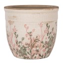 Clayre & Eef Fioriera Ø 16x14 cm Beige Ceramica Fiori