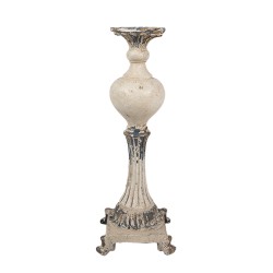 Clayre & Eef Candle holder 14x14x40 cm Beige Ceramic material