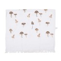 Clayre & Eef Guest Towel 40x66 cm White Cotton Rectangle Mushrooms