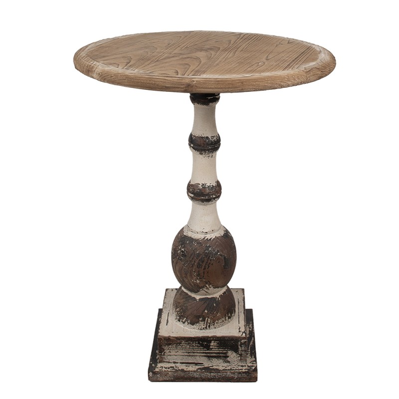 Clayre & Eef Beistelltisch Ø 62x81 cm Braun Holz Rund