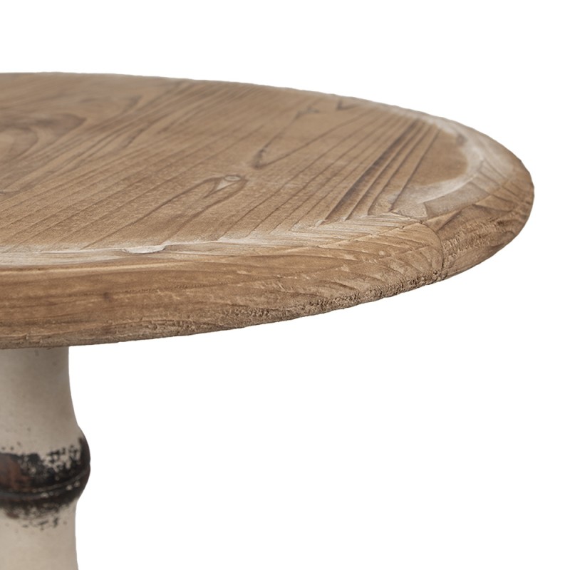 Clayre & Eef Beistelltisch Ø 62x81 cm Braun Holz Rund