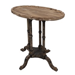 Clayre & Eef Bijzettafel 66x42x64 cm Bruin Hout