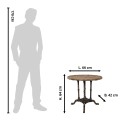 Clayre & Eef Side Table 66x42x64 cm Brown Wood