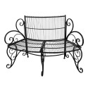 Clayre & Eef Banc de jardin 134x54x92 cm Noir Métal