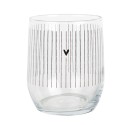 Clayre & Eef Wasserglas 300 ml Transparant Glas Herz
