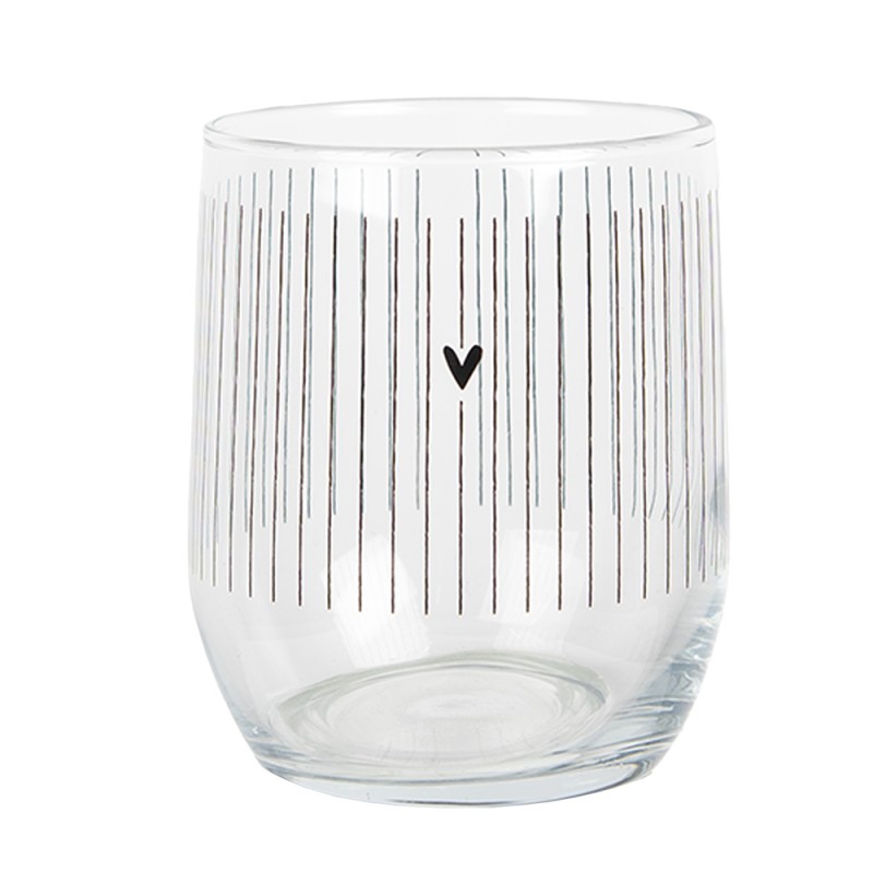 Clayre & Eef Wasserglas 300 ml Transparant Glas Herz