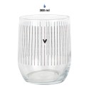 Clayre & Eef Wasserglas 300 ml Transparant Glas Herz
