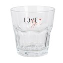 Clayre & Eef Wasserglas 200 ml Transparant Glas Love