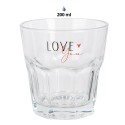 Clayre & Eef Wasserglas 200 ml Transparant Glas Love