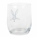 Clayre & Eef Waterglas 300 ml Transparant Glas Konijn