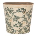 Clayre & Eef Blumentopf Ø 17x16 cm Beige Keramik Blumen