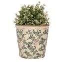 Clayre & Eef Blumentopf Ø 17x16 cm Beige Keramik Blumen
