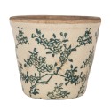 Clayre & Eef Blumentopf Ø 12x11 cm Beige Keramik Blumen