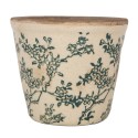 Clayre & Eef Blumentopf Ø 12x11 cm Beige Keramik Blumen