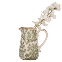Clayre & Eef Decoratie Kan 16x12x18 cm Beige Keramiek Bloem