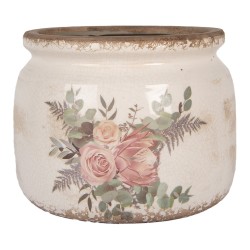 Clayre & Eef Bloempot Ø 20x15 cm Beige Keramiek
