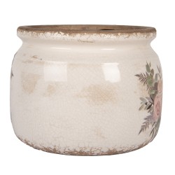 Clayre & Eef Bloempot Ø 20x15 cm Beige Keramiek