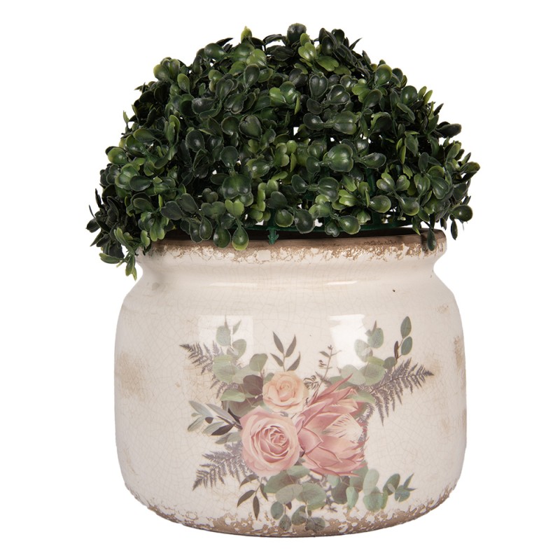 Clayre & Eef Bloempot Ø 20x15 cm Beige Keramiek