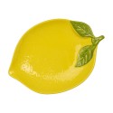 Clayre & Eef Schaal Citroen 25x18x3 cm Geel Keramiek