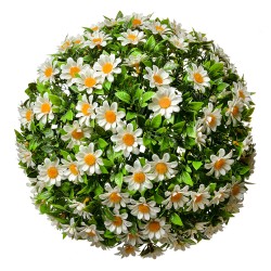 Clayre & Eef Buxus bol Ø 30 cm Wit Groen Kunststof Rond