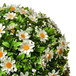 Clayre & Eef Buxus bol Ø 30 cm Wit Groen Kunststof Rond
