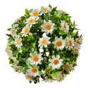 Clayre & Eef Boule de buis Ø 17 cm Blanc Vert Plastique Rond