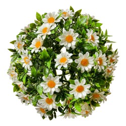 Clayre & Eef Buxus bol Ø 17 cm Wit Groen Kunststof Rond
