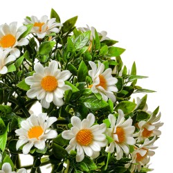 Clayre & Eef Buxus bol Ø 17 cm Wit Groen Kunststof Rond