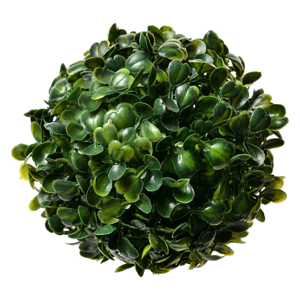 Clayre & Eef Buxus bol Ø 12 cm Groen Kunststof afbeelding 1