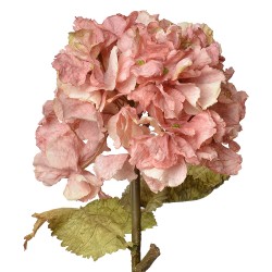Clayre & Eef Kunstblume Hortensie 55 cm Rosa Kunststoff