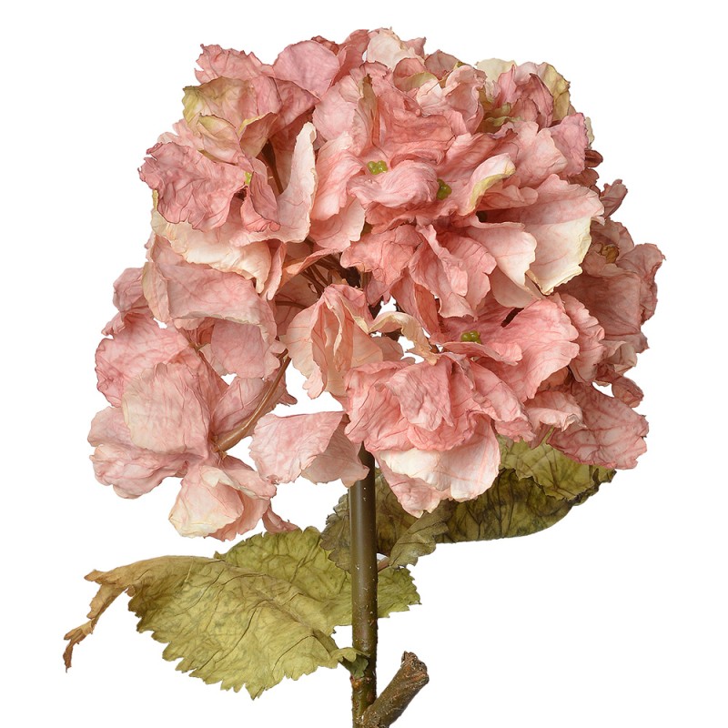 Clayre & Eef Kunstblume Hortensie 55 cm Rosa Kunststoff