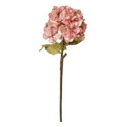 Clayre & Eef Kunstblume Hortensie 55 cm Rosa Kunststoff