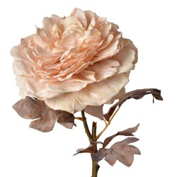 Clayre & Eef Kunstblume Rose 60 cm Rosa Kunststoff