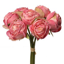 Clayre & Eef Fleur artificielle 34 cm Rose Plastique Roses