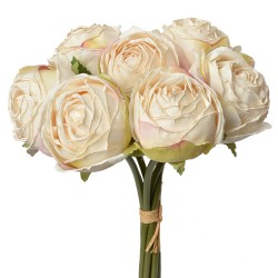 Clayre & Eef Fiore artificiale 34 cm Bianco Plastica Nessuna forma Rose