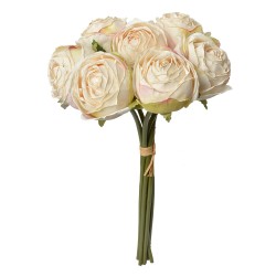 Clayre & Eef Fiore artificiale 34 cm Bianco Plastica Nessuna forma Rose