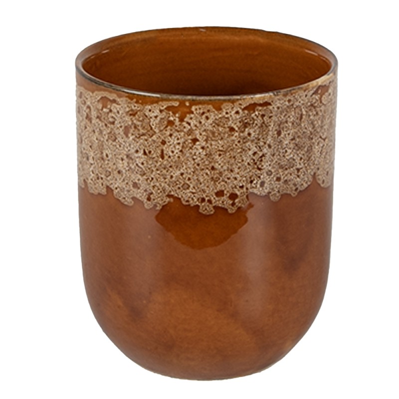 Clayre & Eef Tazza 150 ml Marrone Bianco  Ceramica